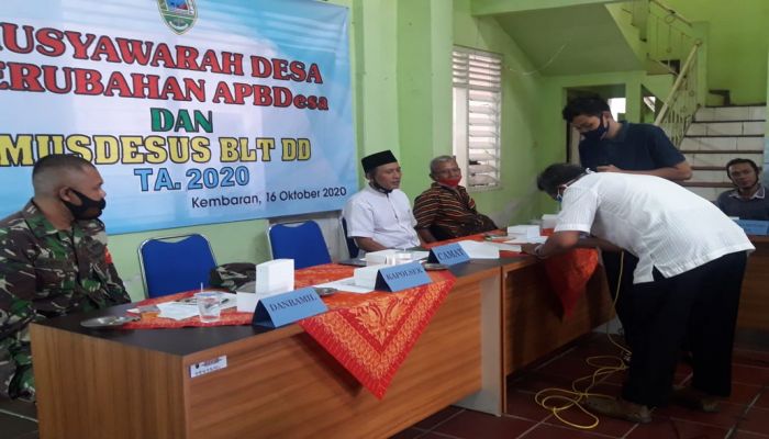 Kegiatan Musdes Perubahan Keempat APB Desa dan Musdesus BLT-DD T.A 2020 02