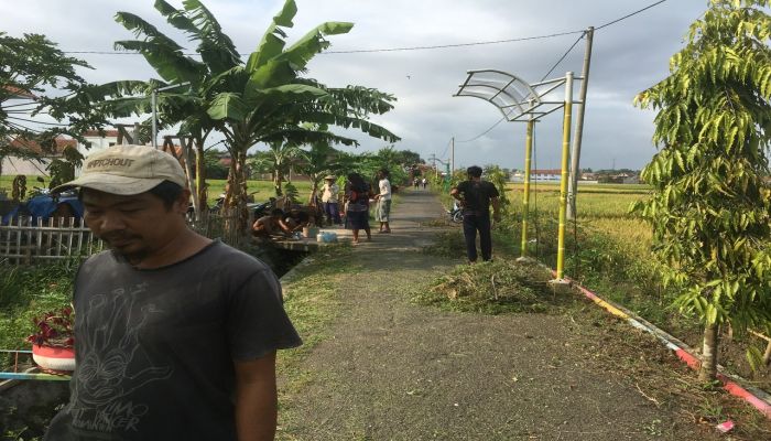 kerja bakti jalan menuju TPS 02