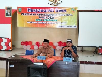 Musyawarah desa Penetapan Pemutakhiran Data SDGs Tahun 2024