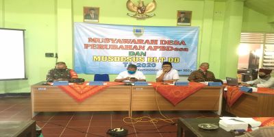 Kegiatan Musdes Perubahan Keempat APB Desa dan Musdesus BLT-DD T.A 2020