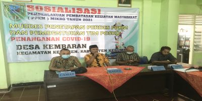 Sosialisasi dan Musdes Penetapan Pemberlakuan Kegiatan Masyarakat 